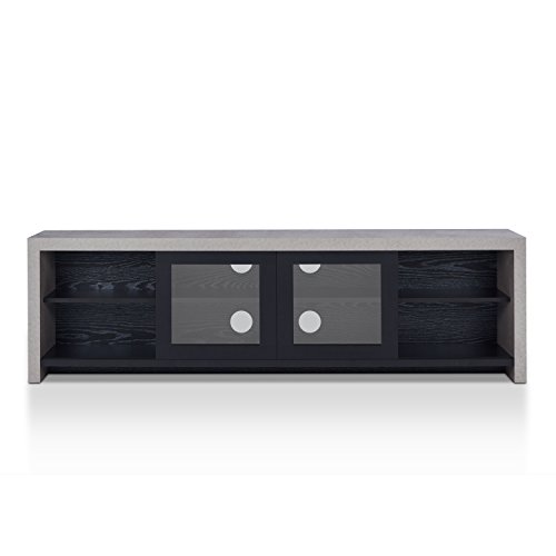 247SHOPATHOME FGI-1780C1 Nouel Entertainment-Center, Black/Cement