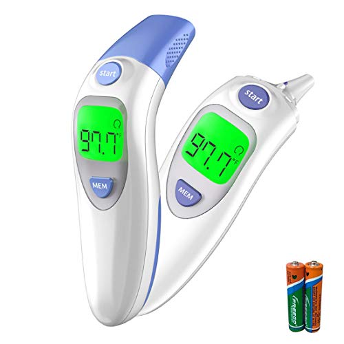 Unioncare Thermometer for Fever, Digital Infrared Ear and Forehead Thermometer for Baby Kids Adults - FDA and CE Approved
