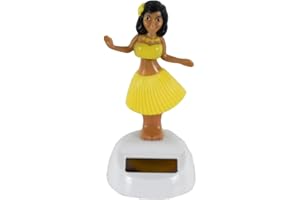 NOVELTY GIANT WWW.NOVELTYGIANT.COM Solar Powered Dancing Decoration Dashboard Hawaiian Hula Girl Office or Home (Yellow)