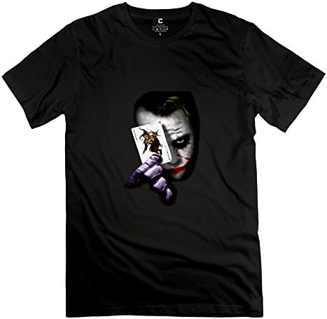XiangXiangli Mens Joker The Dark Knight Short Sleeve Shirt L Black