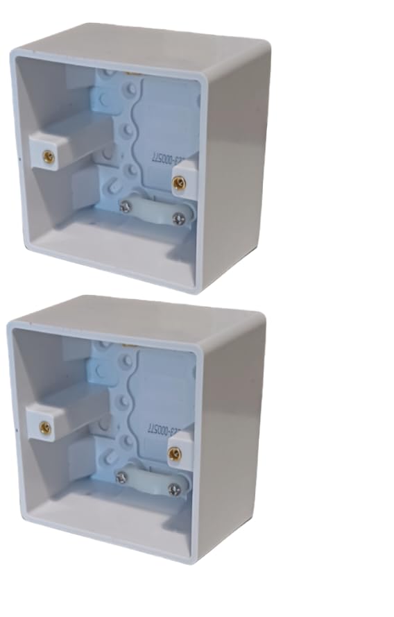 Éabcon Extra Deep Surface Mounted Back Box/Pattress 1 Gang Single 47m - White (2)