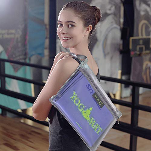 TOPLUS Travel Yoga Mat - Foldable 1/16 Inch Thin Hot Yoga Mat, Sweat Absorbent Anti Slip, High-Grade Natural Suede for Travel, Yoga and Pilates, Coming with Carrying Bag