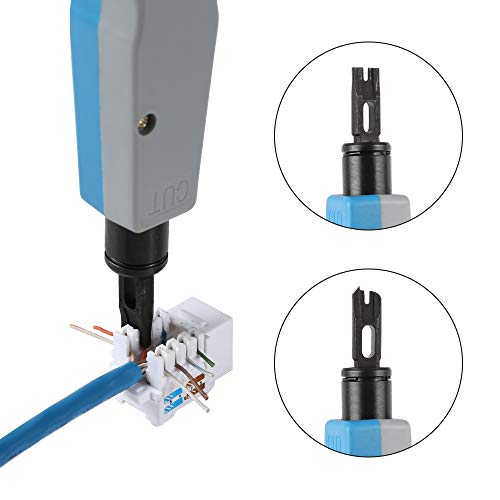 Solsop Punch Down Tool With 110 And Krone Blade, 5Pack RJ45 Cat6