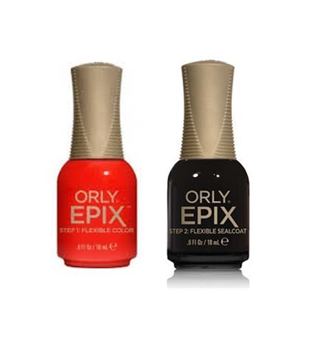 Orly Epix Fexible Color 2 Bottles Spoiler Alert and Flexible Sealcoat .6 Fl-oz Each