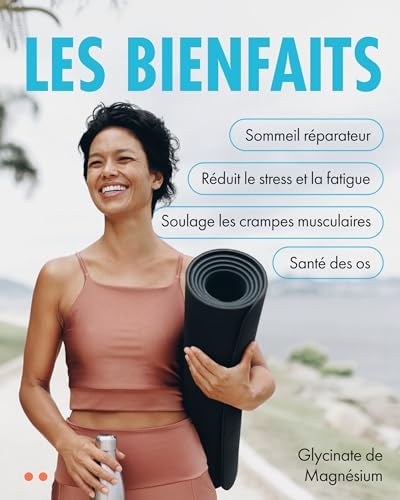 Magnesium bisglycinate – 500mg – Qualité Premium – Naturelle Haute Concentration 100 Capsules Véganes (Approvisionnement de 3 Mois) - Magnesium glycinate - Avec la Plus Haute Biodisponibilité