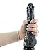 Luna Lust 9 Inch BBC Big Black Cock Dildo Rockin Shane - Suction balls and penis realistic lifelike thick big long real life dong Mandingo