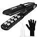 Professional 450F Ceramic Vapor Steam Hair Straightener with Argan Oil Infusion Steam Flat Iron Ceramic Vapor Fast Heating Iron (Color:Black)