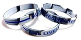 3 Pack of ALL LIVES MATTER with Thin Blue Line Rubber Wristband Silicone Bracelet