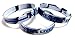 3 Pack of ALL LIVES MATTER with Thin Blue Line Rubber Wristband Silicone Bracelet