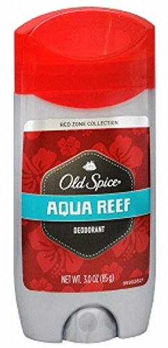 Old Spice Red Zone Deodorant Solid, Aqua Reef 3 oz (Pack of 10)