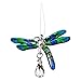 Woodstock Chimes Woodstock Rainbow Makers Collection, Fantasy Glass, Dragonfly, 1.5'' Peacock Fantasy Glass Crystal Suncatchers for Outdoor, Patio, Home or Garden Décor (CDPEA)