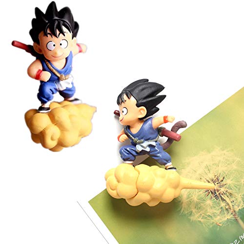 COSMOSS Dragon Ball Red Goku Car Dashboard Decoration Flying Action Figure Toy Collection, Stick-on Window or Standalone on Dashboard with Adhesive Tape (Blue Goku)
