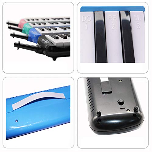 Melodica,Melodica Instrument,32-Key Melodica Melodion Musical Instrument with Mouthpieces Pipe Oxford Cloth Bag for Beginners Students Children Kids Adults Blue