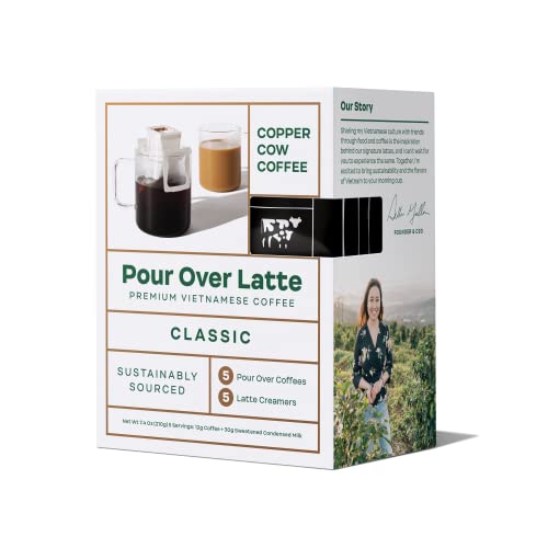 Copper Cow Coffee, Original Vietnamese Pour Over Coffee Kit 5 Count, 7.4 Ounce Pricepulse