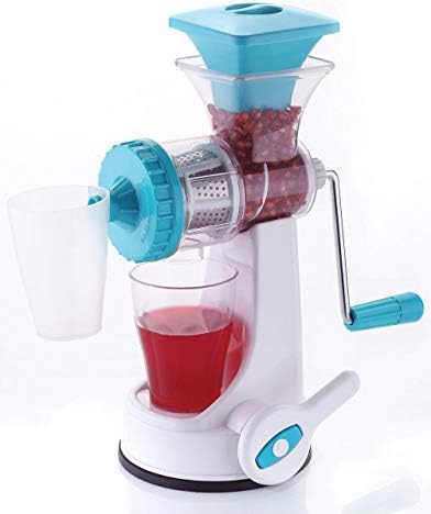 Markwell Manual Hand Fruit and Vegetable Juicer with Waste Collector (Blue)