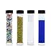 BENECREAT 30 Pack 0.85oz Clear Plastic Tube Bead Containers Liquid Containers with Black Screw-Top Lid & Cylindrical Bottom, Easy to Stand and Place (Diameter 0.78