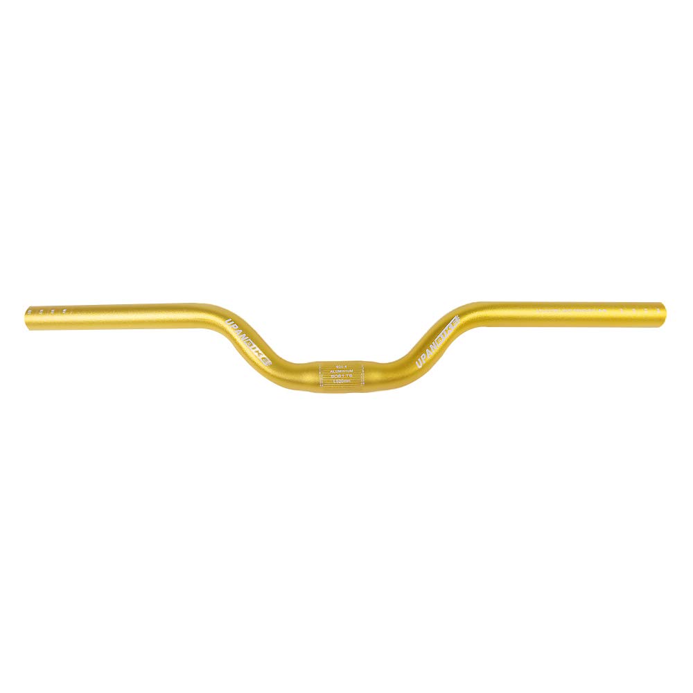 UPANBIKE Bike Handlebar 25.4mm 52cm Aluminum Alloy Riser Bar for Fixed Gear Bike Bicycle(Gold)
