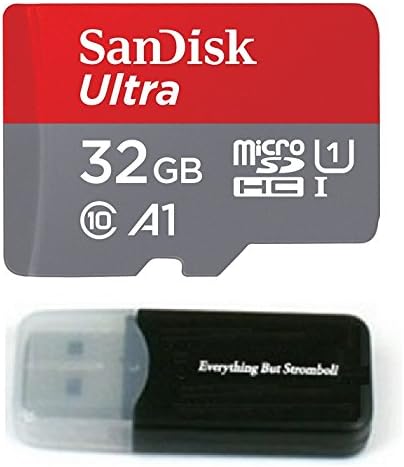 SanDisk 32GB Micro Ultra Memory Card works with Crosstour Action Camera Underwater Black/Silver 1080P, 4K Cam SDHC UHS-I (SDSQUAR-032G-GN6MN) with Everything But Stromboli (TM) Card Reader