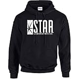 Star Laboratories Star Labs Hoodie Sweatshirt Sweater S.T.A.R Hooded Pullover - Premium Quality (Medium, Black)