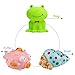 Jerryvon Bath Toy Set with Fishing Net Floating Cute Sea Animals Funny Bath Time for Kids 12 Months +
