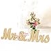 E-accexpert Mr & Mrs Letters Sign Vintage Style Wooden DIY Decor for Wedding Decoration Table Decor