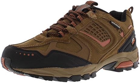 Pacific Trail Men's Cinder Trail Running Shoe, Smokey Brown/Burnt Orange, 9.5 M US