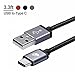 Braided USB Type C Cable, BlitzWolf 3ft Reversible USB 2.0 to USB-C Data and Charger Cord for Nexus 5X 6P, OnePlus 2, Nokia N1, Xiaomi 4C, Zuk Z1, Apple Macbook (3.3ft Black)