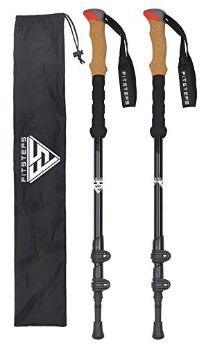 FITZTEPS Wandelstokken & Nordic Walking stokken - telescopische wandelstok met rubberen bufferset - trekkingstokken voor… - Image 3