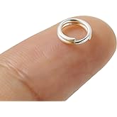 PUTNPC 2 Pcs 925 Sterling Silver Split Jump Ring Connector Charm Jewelry Findings Key Ring (6mm)