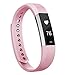 moreFit Fitness Tracker, Slim HR Heart Rate Touch Screen Activity Tracker Wireless Smart Bracelet Pedometer (Silver-Pink)