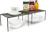 Sorbus Pantry Cabinet Organizers -Features Stackable Expandable Shelves Made of Steel - Ideal for Pantry, Cabinet, Countertop, and Much More in Kitchen/Bathroom (Bronze)