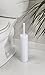 MetroDecor mDesign Slim Toilet Bowl Brush and Holder for Bathroom Storage - White
