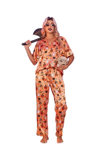 Ekouaer Women Satin Pajama Set