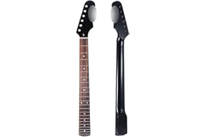 RuiJOTWAT 22 Fret Replacement Maple Neck Rosewood Fingerboard For Strat St Stratocaster (Black)