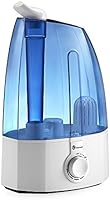 TaoTronics Humidifiers Ultrasonic with Cool Mist, Classic Dial Knob Control, 3.5L Large Capacity, Two 360 degree Rotatable Outlets TT-AH002 Blue Version