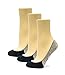 Thirty48 Women’s Premium No Show Socks with Non Slip Grip(One Size (6-9), Black(3 Pairs))