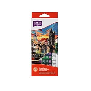 Derwent Academy Acrylic Paints 12ml (Pack of 12)