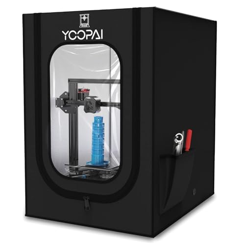 YOOPAI 3D Drucker Gehäuse für Creality Ender 3/ Ender 3 V2/ Ender 3 Pro/ Anycubic/ Elegoo 3D Drucker und So Weiter, Feuerfest & Staubdicht Zelt Konstante Temper