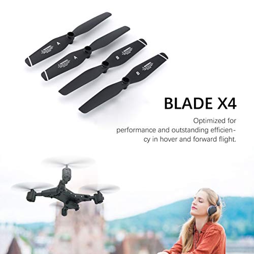 Monlladek Propeller, 4 Stück Rc Hubschrauber Propeller Cw CCW Requisitenblätter für S167 Rc Drohnen Set (Schwarz) – Bild 5