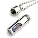 JOVIVI Vintage Polished Stainless Steel Clear Acrylic Open Container Tube Pendant Chain Necklace Valentine's Day