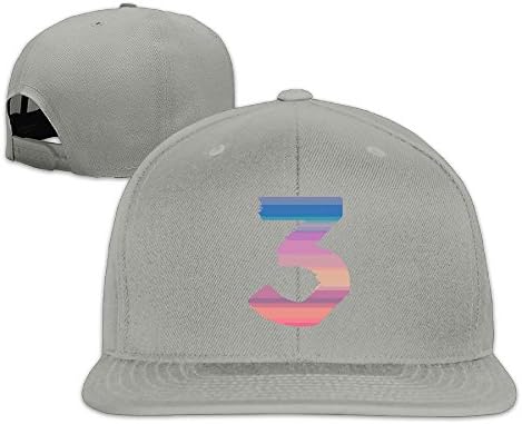 Stylish Chance The Rapper Number 3 Snapback Ajustable Flat Cap Ash