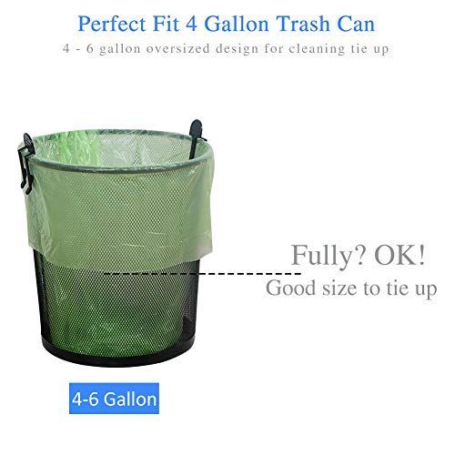 4 Gallon Small Trash Bags Biodegradable 60 Count, Compostable Trash Bags with Strong Tear & Leak Resistant, Recycling Eco-Friendly Garbage Bags for Office Bathroom Diaper Kitchen Car - Thumbnail 4