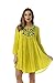 Riviera Sun Cold Shoulder Embroidered Short Dress with 3/4 Sleeve 21827-LIM-L Lime