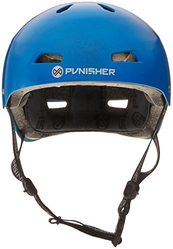 Punisher Skateboards Pro 13-Vent Dual Safety Certified BMX Bike and Skateboard Helmet, Bright Neon Blue, Youth/Teen 9+ - Thumbnail 4