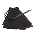 WOOSUN Women Girls Chiffon Ballet Skirt Dance Wrap Skirt Adjustable Waist Tie Ballet Skirts 38cm (Black)