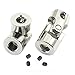 2 Pack Universal Joint Shaft Coupler Coupling Steering Connector for RC Car Crawler Boat,4mm to 3mm