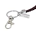boshiho Office Lanyard, PU Leather Necklace Lanyard with Strong Clip and Keychain for Keys, ID Badge Holder, USB or Cell Phone (Brown)