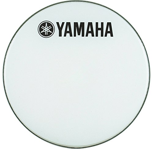Yamaha Marching Bass Drum Head with Fork Logo White 24 in.