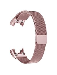 CSVK Milanese Loop Band Compatible Garmin Vivosmart HR Reloj para Mujer Hombre Garmin Vivosmart HR Reemplazo de Pulsera Deportiva con Acero Inoxidable Metal Magic Lock, S
