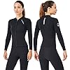 HWZZ Neoprenanzug Top Frauen 2Mm Neopren Rash Guard Langarm Badeanzug Top Lady Front Reißverschluss Surfen Kanufahren…